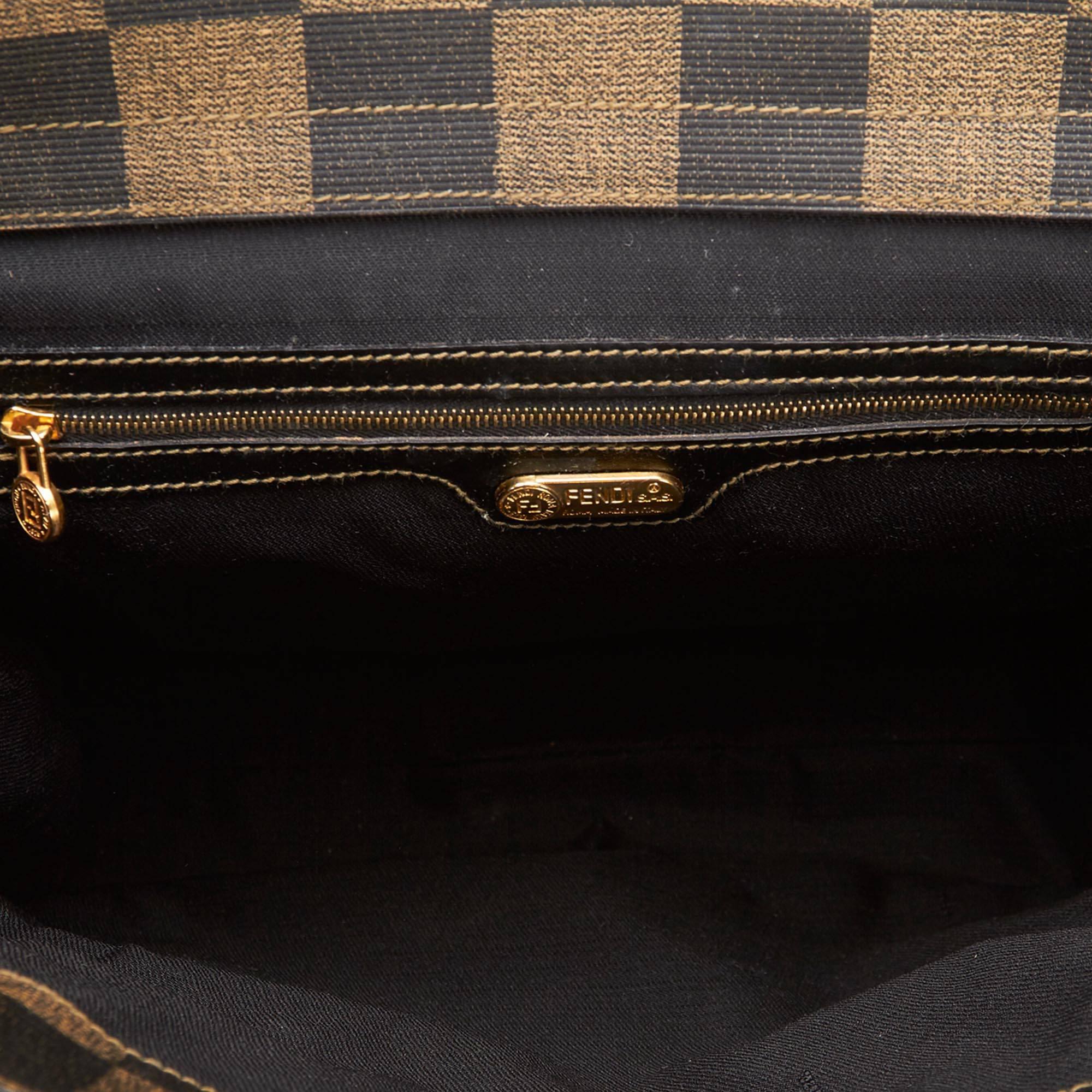Women's or Men's Fendi Brown Pequin Handbag