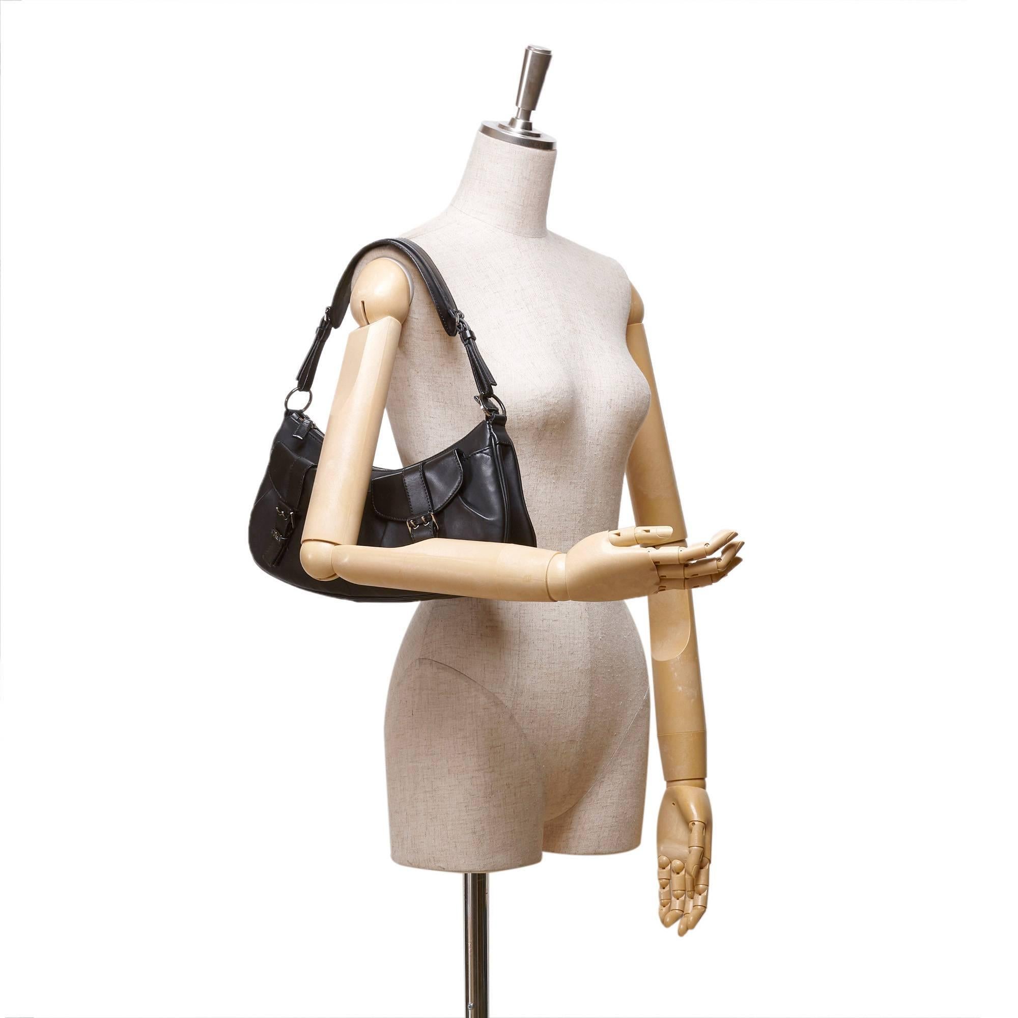Dior Black Leather Shoulder Bag 4