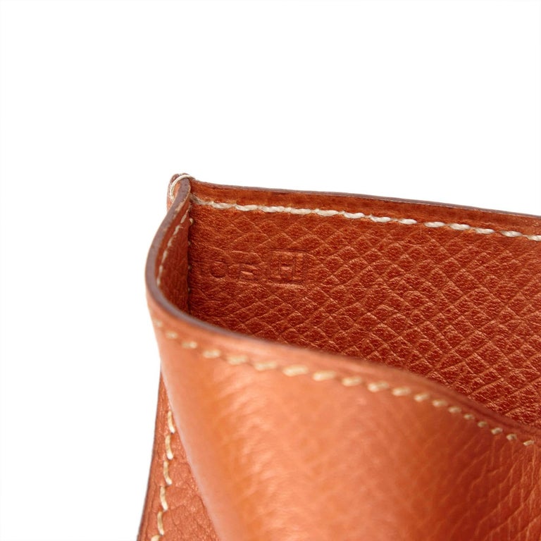 Hermes Brown Leather Card Holder For Sale At 1stdibs