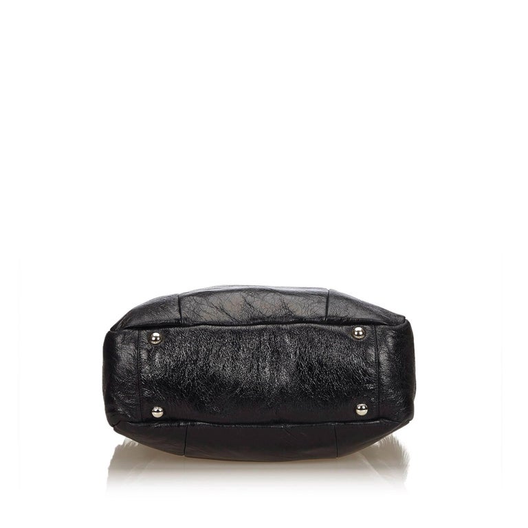 Prada Black Leather with Fur Shoulder Bag at 1stDibs
