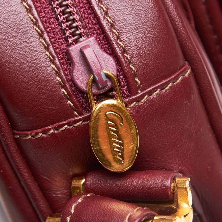 Cartier Red Leather Must de Cartier Shoulder Bag at 1stdibs
