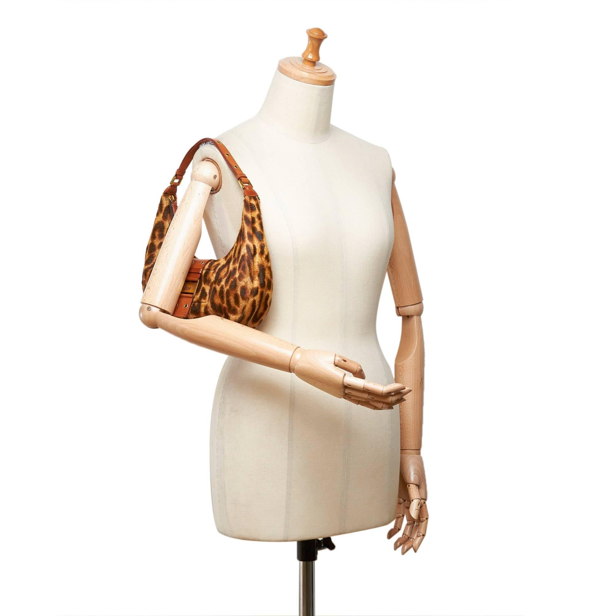 Dior	Leopard Print Fur Handbag 4