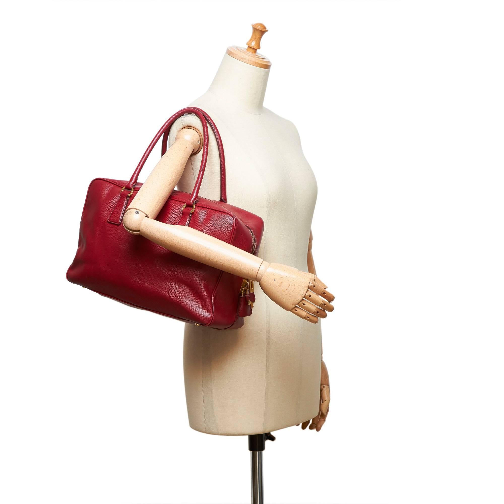 Prada Red Leather Handbag 3