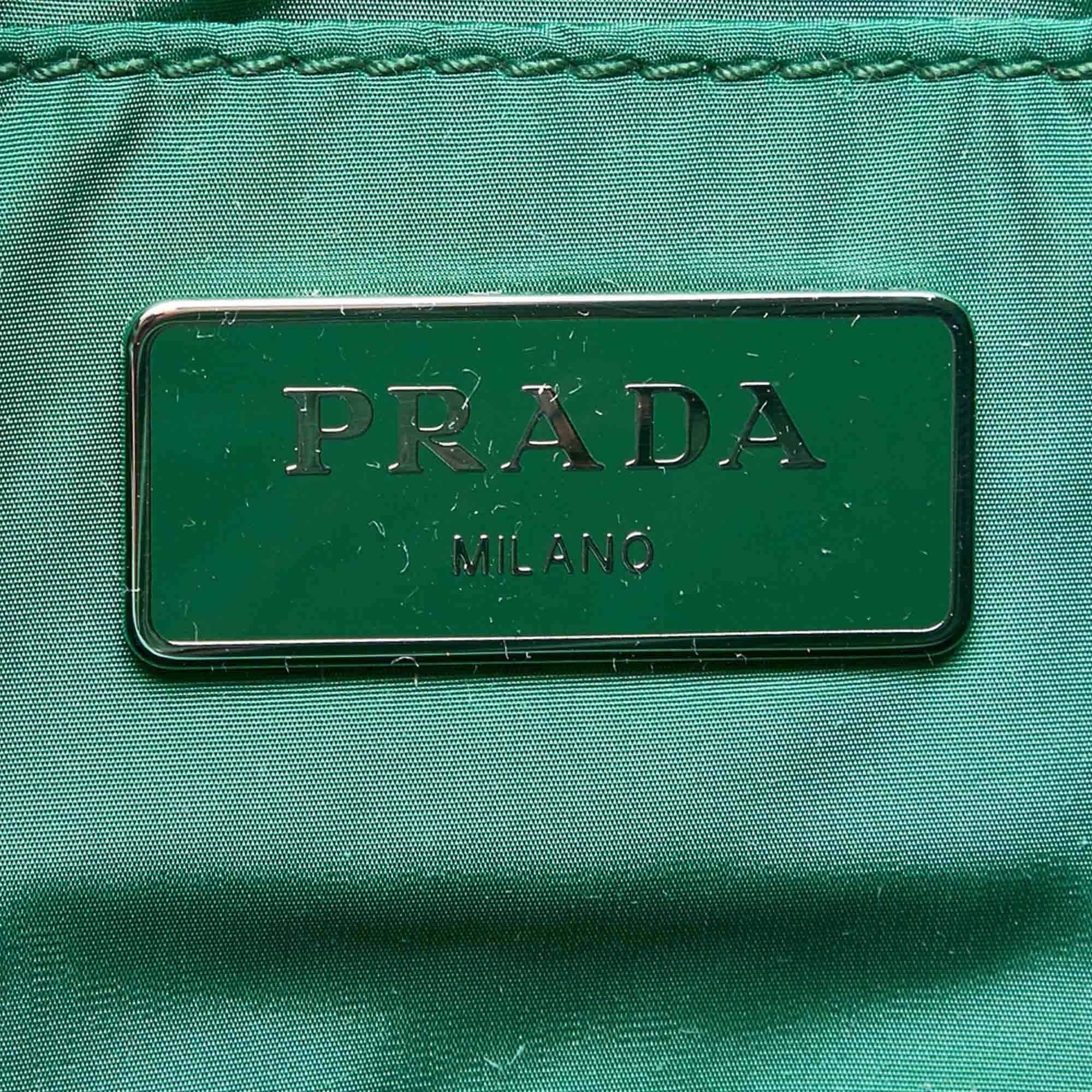 Prada Green x Dark Green x Multi Tessuto Stampato Nylon Tote Bag For Sale 1