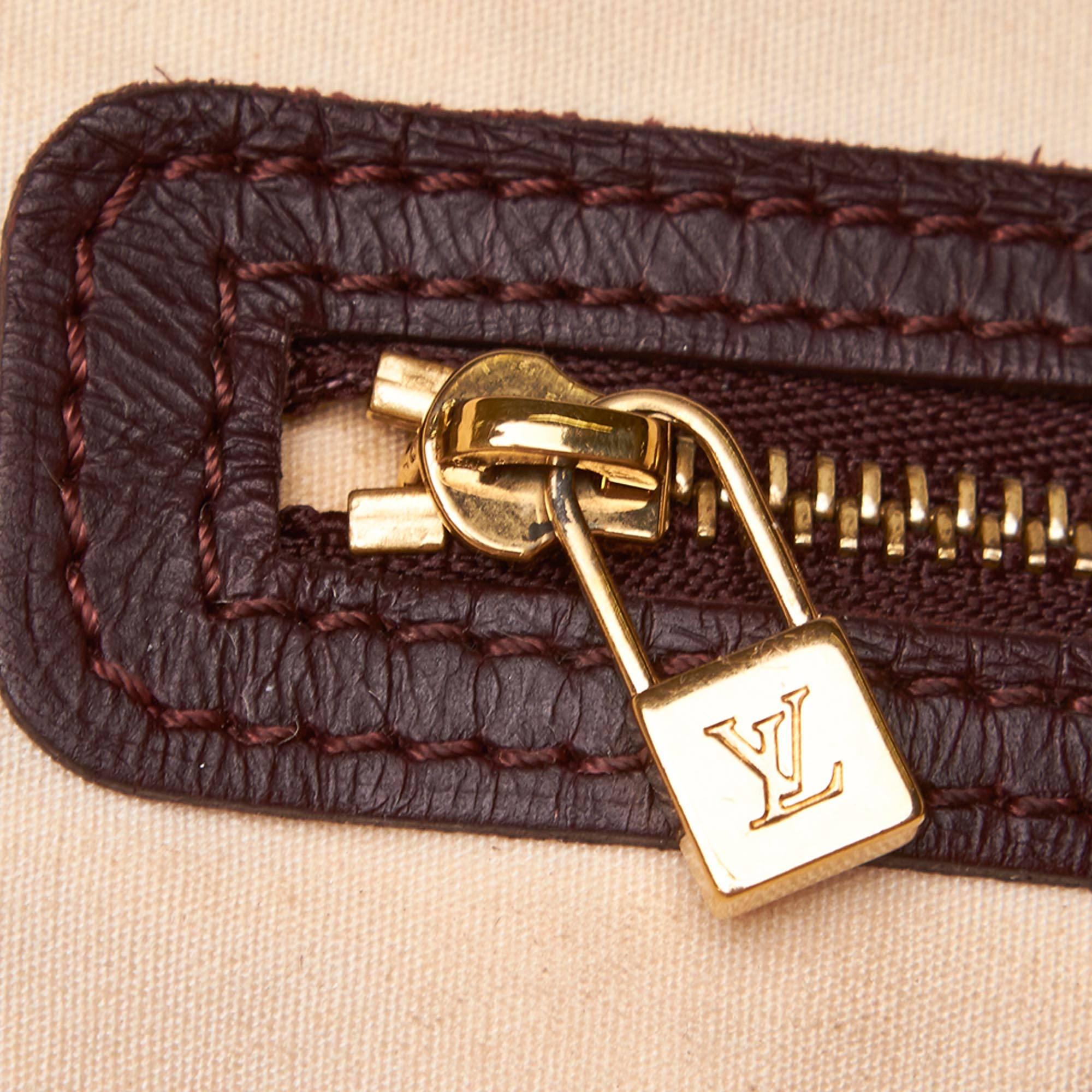 Louis Vuitton Pink and Brown Mini Lin Alma Haut Bag 5
