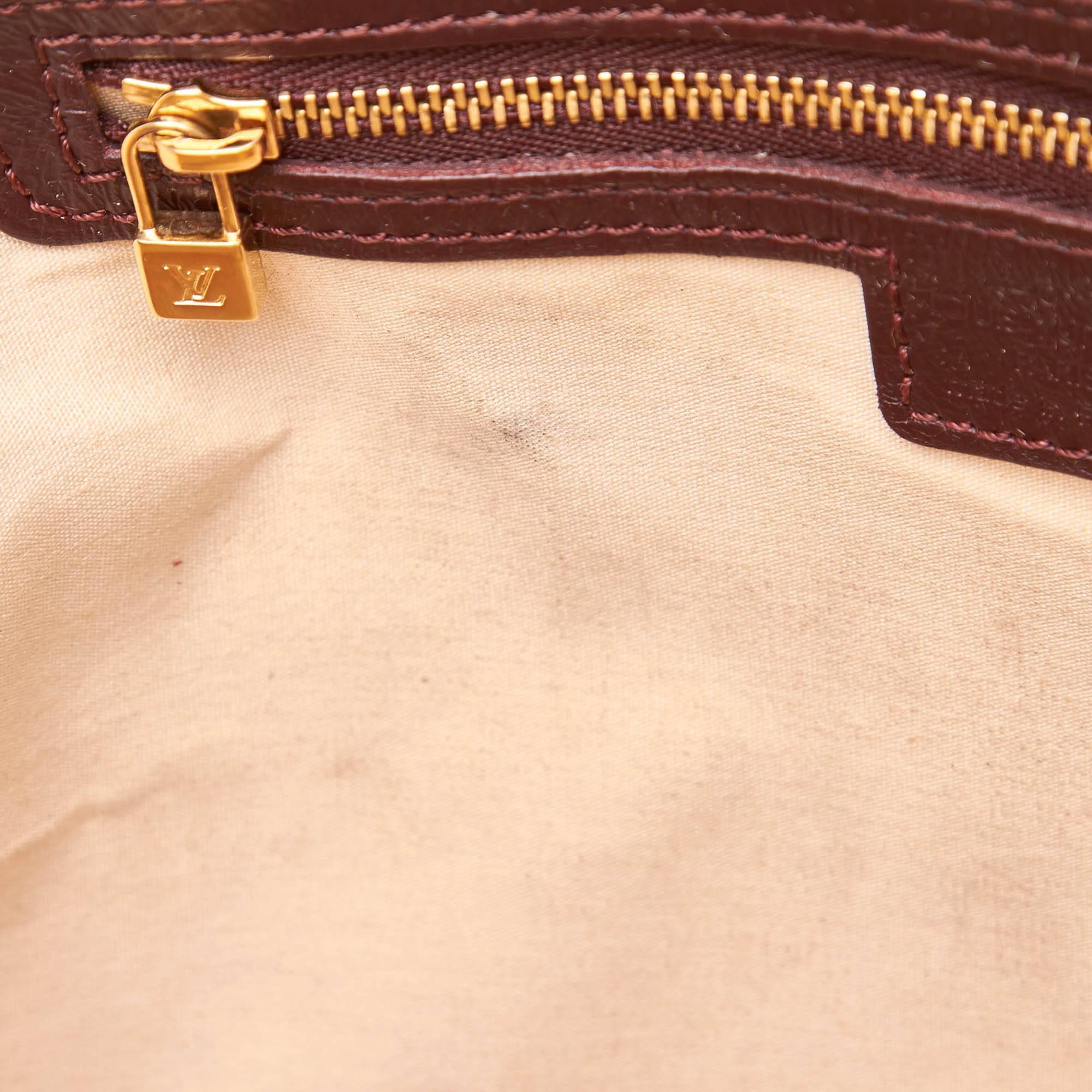 Louis Vuitton Pink and Brown Mini Lin Alma Haut Bag 6