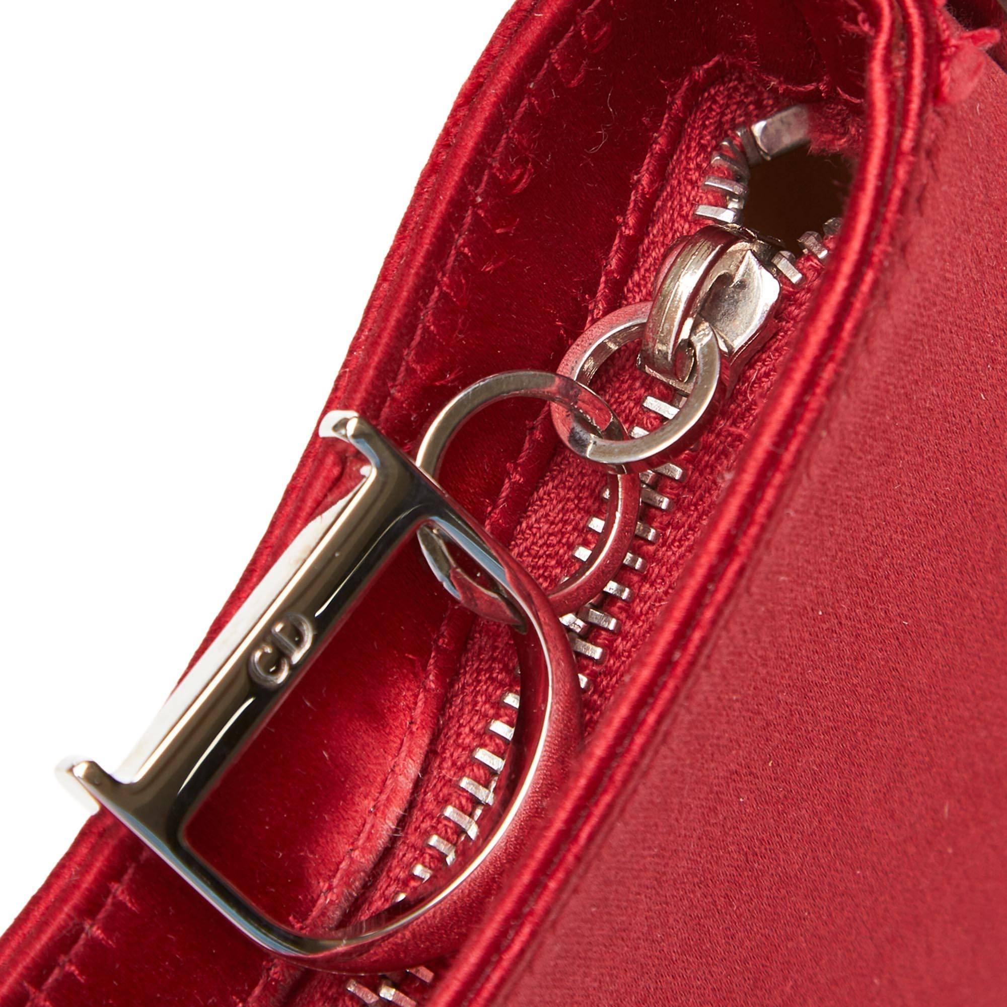 Dior Red Satin Ballet Handbag 1
