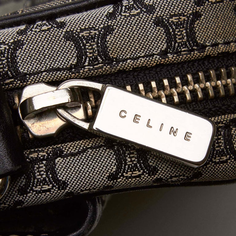 Celine Gray x Black Macadam Jacquard Shoulder Bag at 1stDibs | celine ...