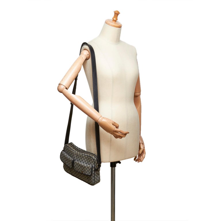 Celine Gray x Black Macadam Jacquard Shoulder Bag at 1stDibs | celine ...
