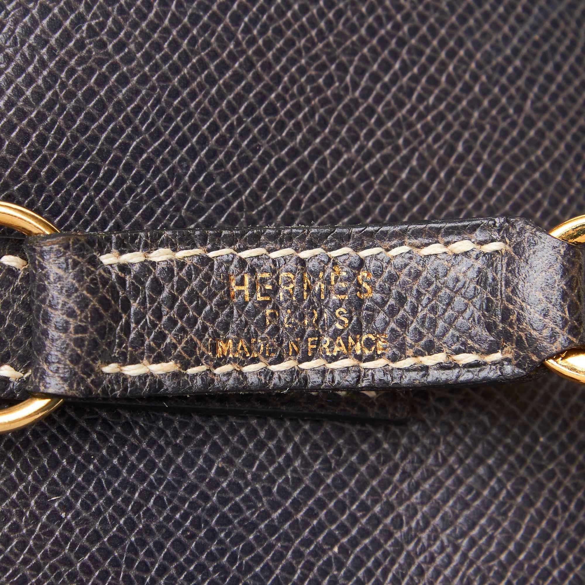 Hermes Black Leather Trim 31 For Sale 2