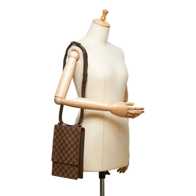 Louis Vuitton Brown Damier Ebene Portobello Crossbody Bag For Sale at 1stdibs