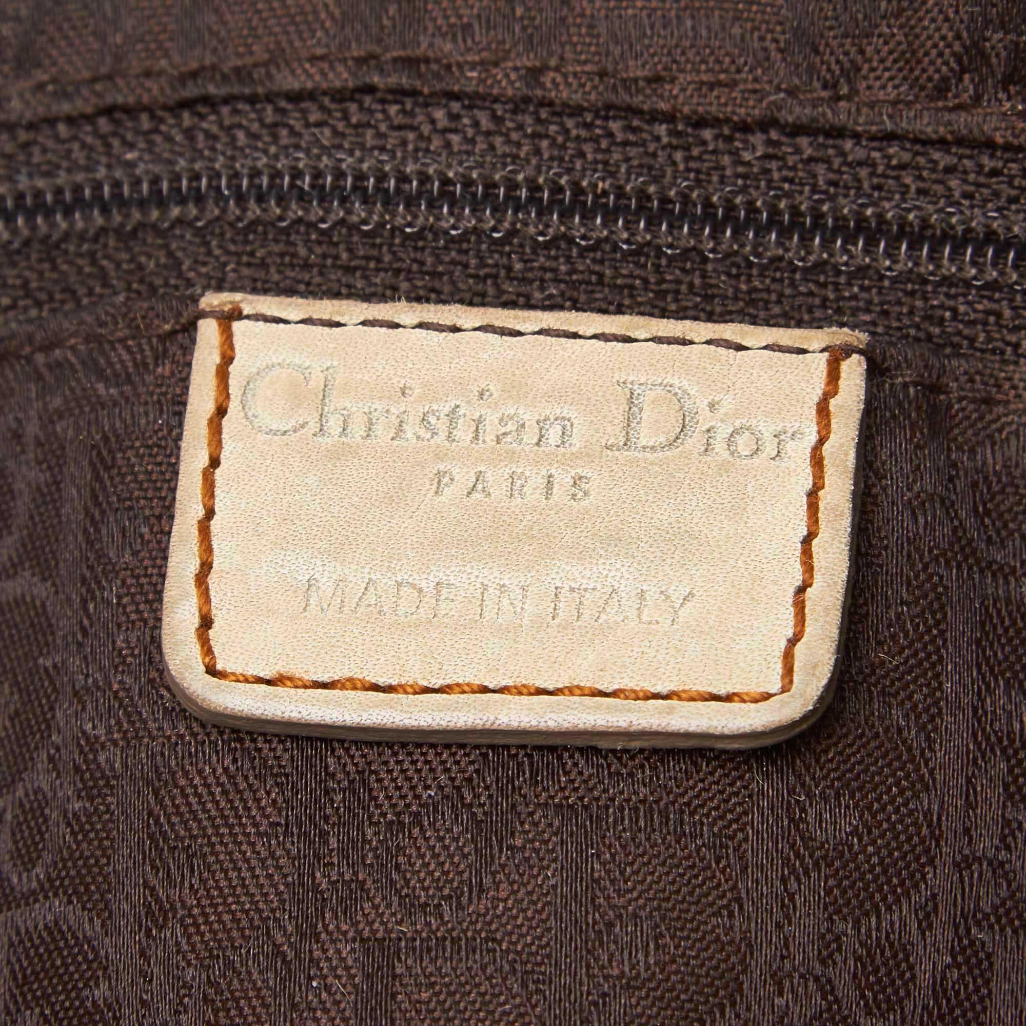 Dior White x Ivory x Brown Leather Saddle Bag 1