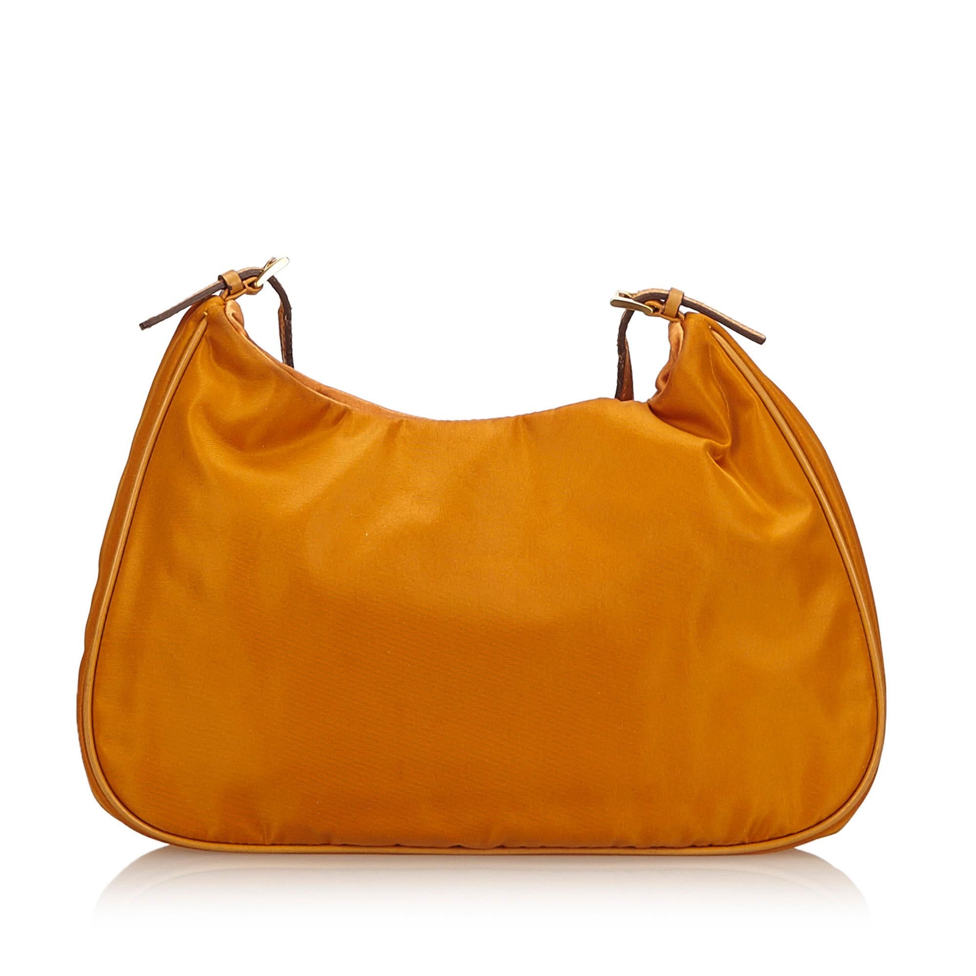 prada orange shoulder bag