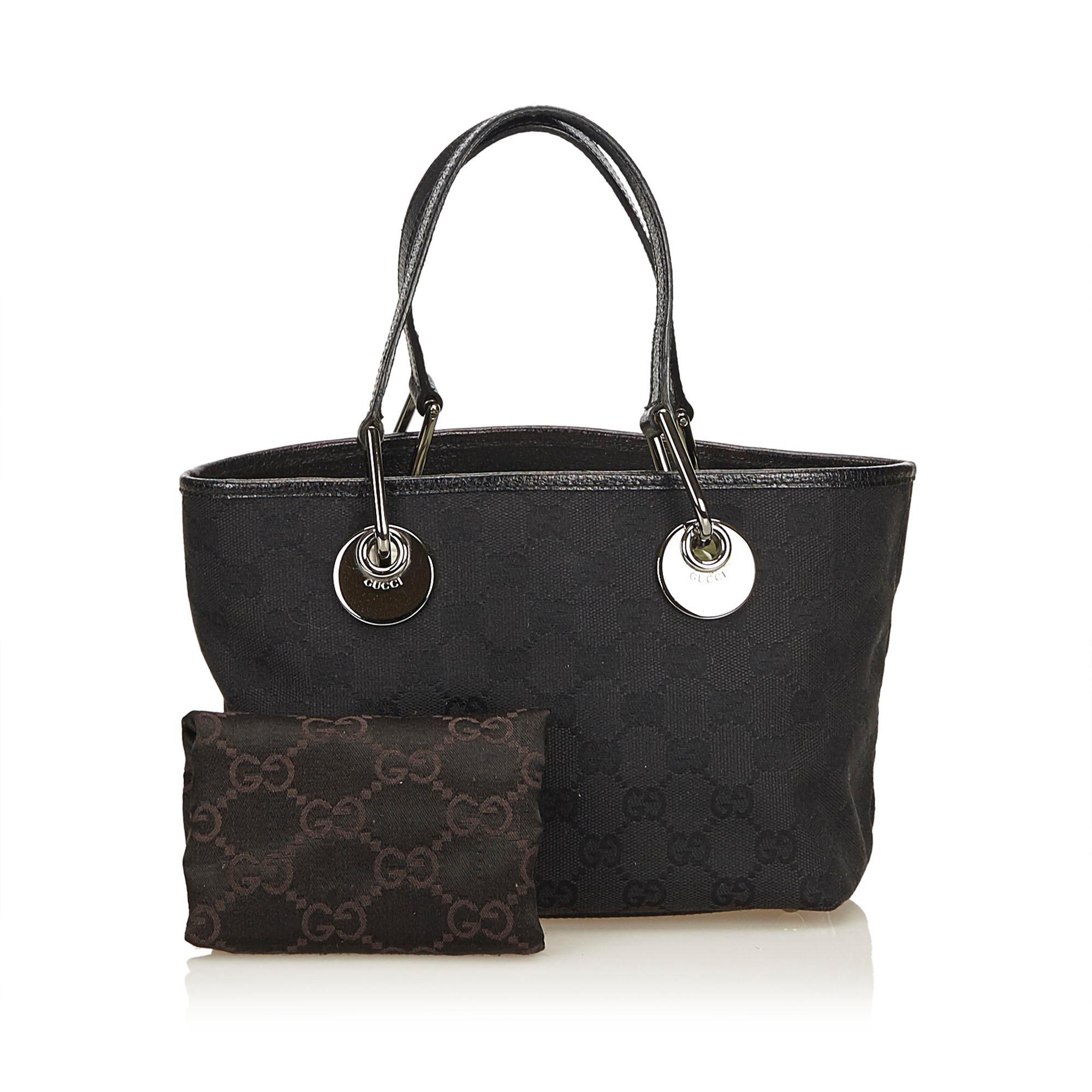 Gucci Black Guccissima Jacquard Handbag 6