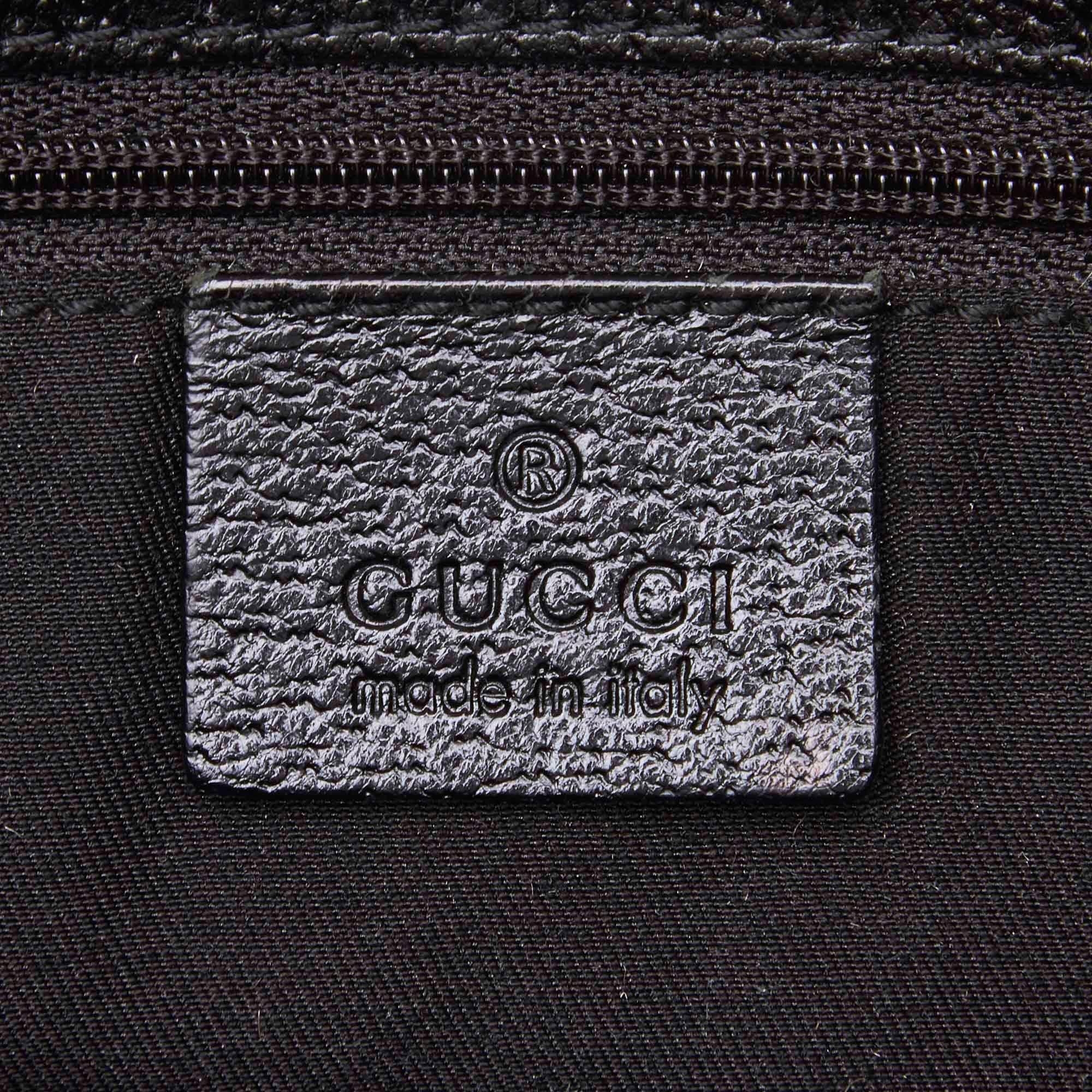 Gucci Black Guccissima Jacquard Handbag 2