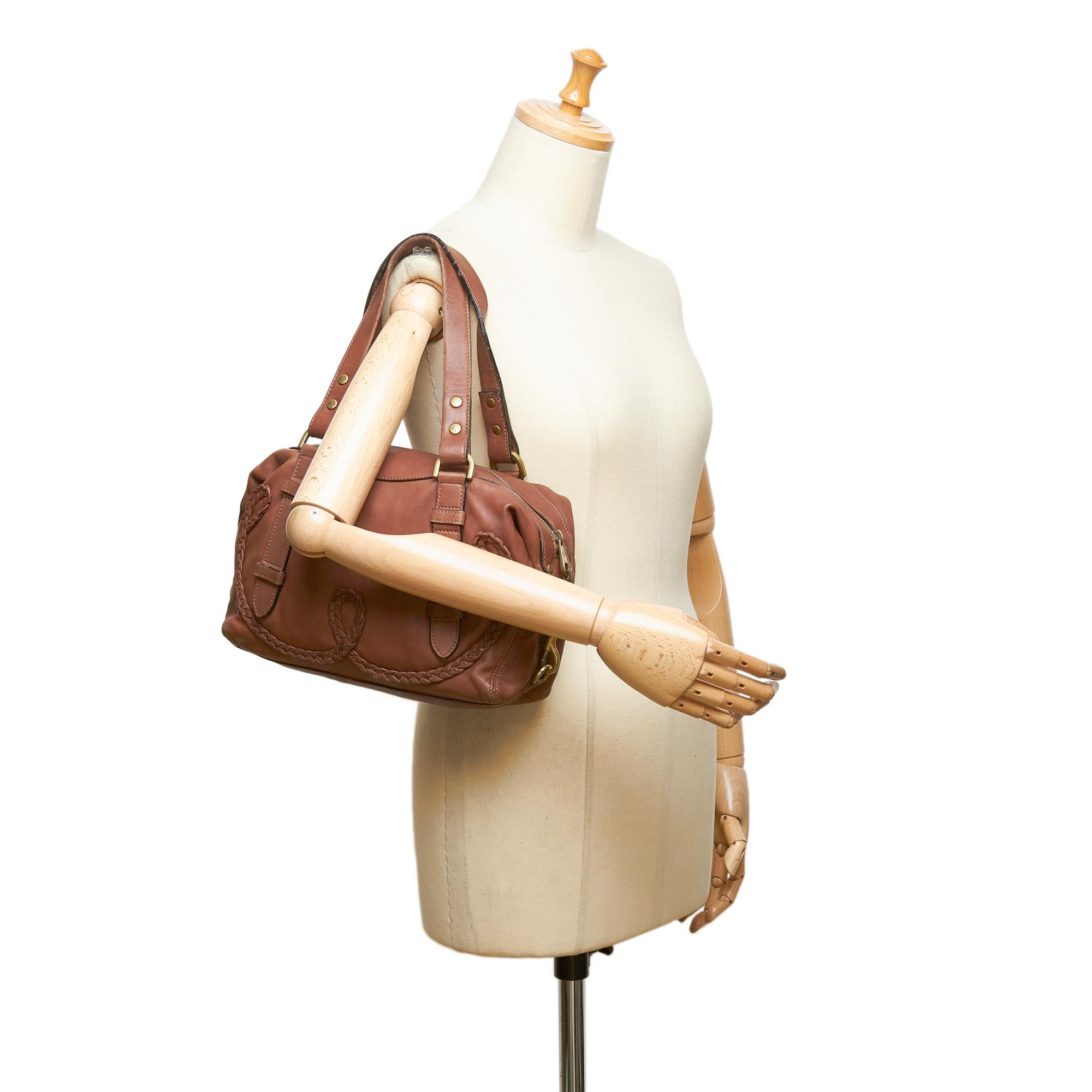 Mulberry Brown Leather Shoulder Bag 5