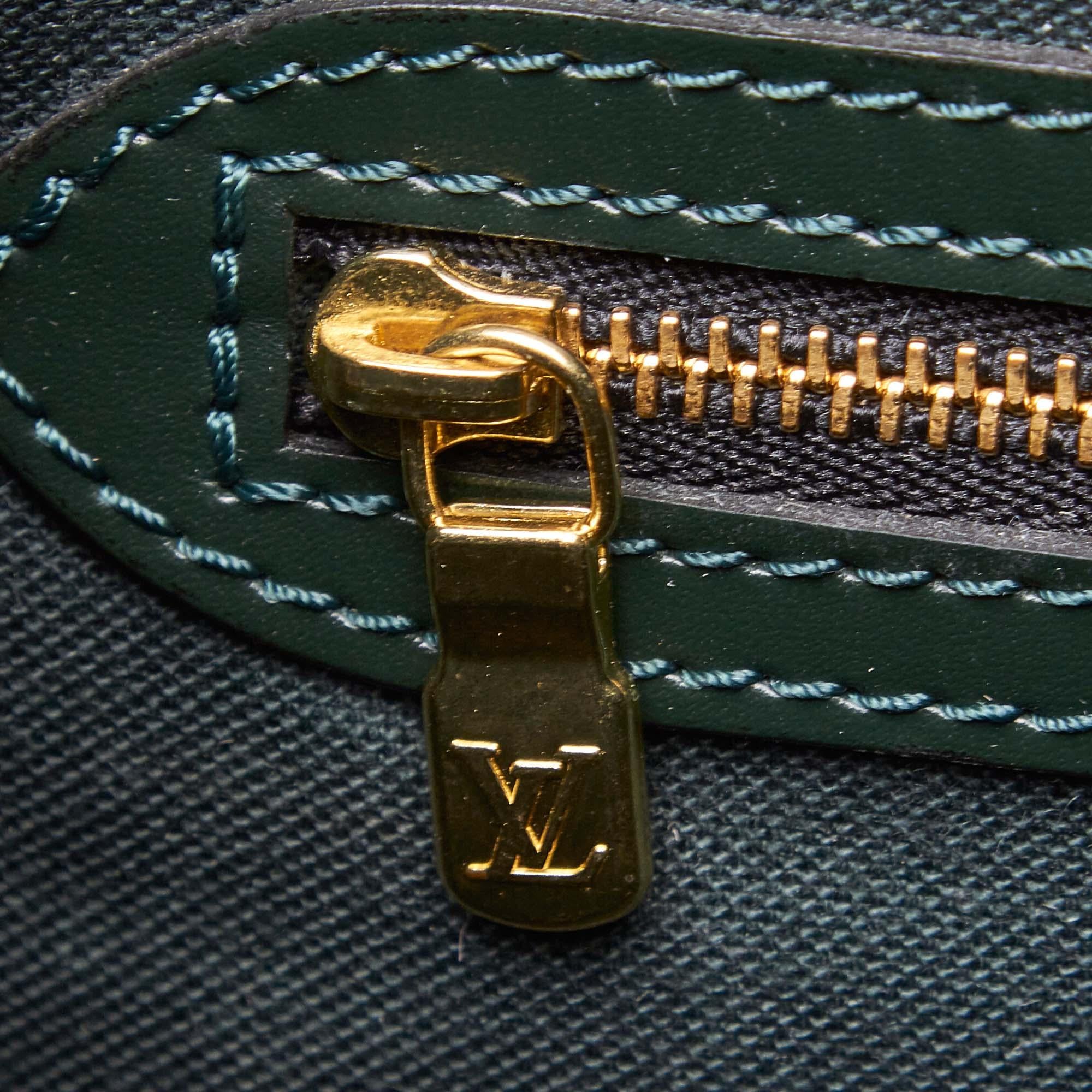 Louis Vuitton Dark Green Taiga Leather Cassiar Backpack 2