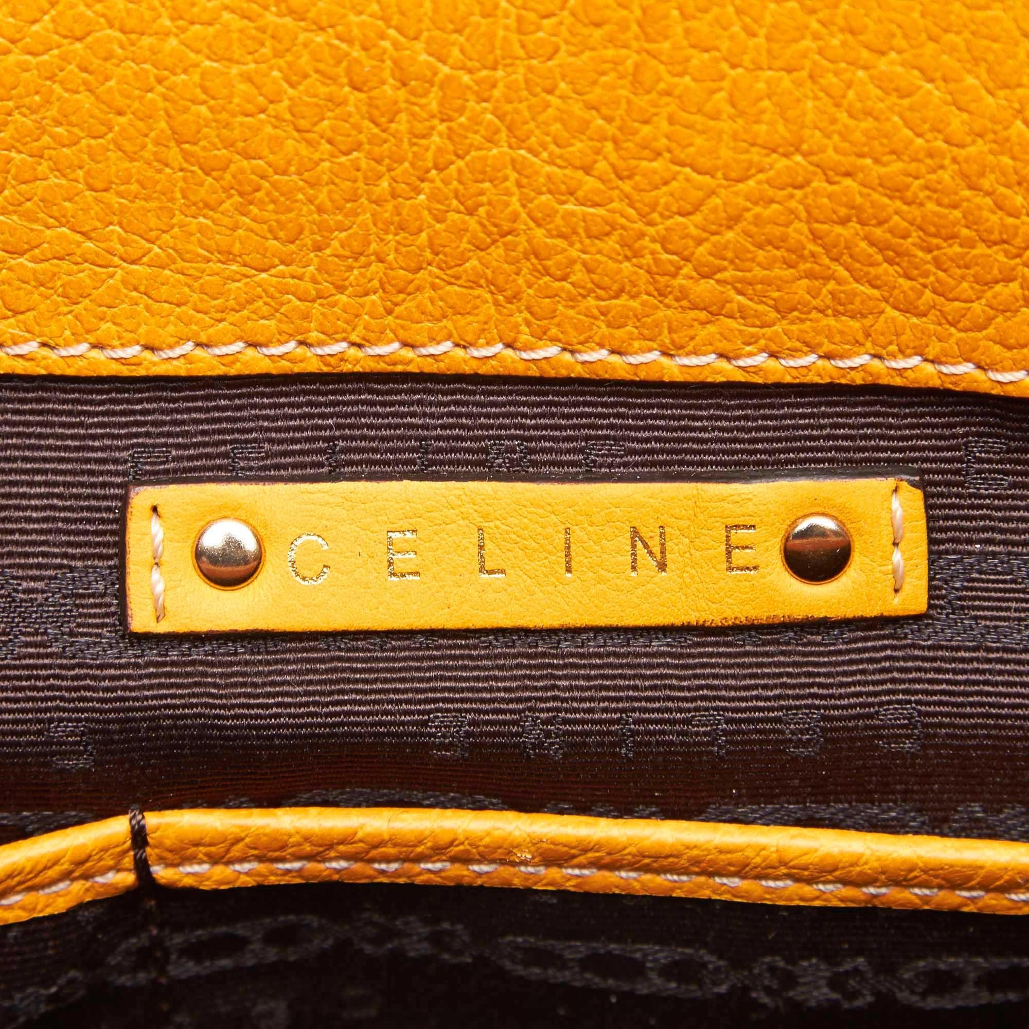 Celine Orange Leather Boogie Bag For Sale 1