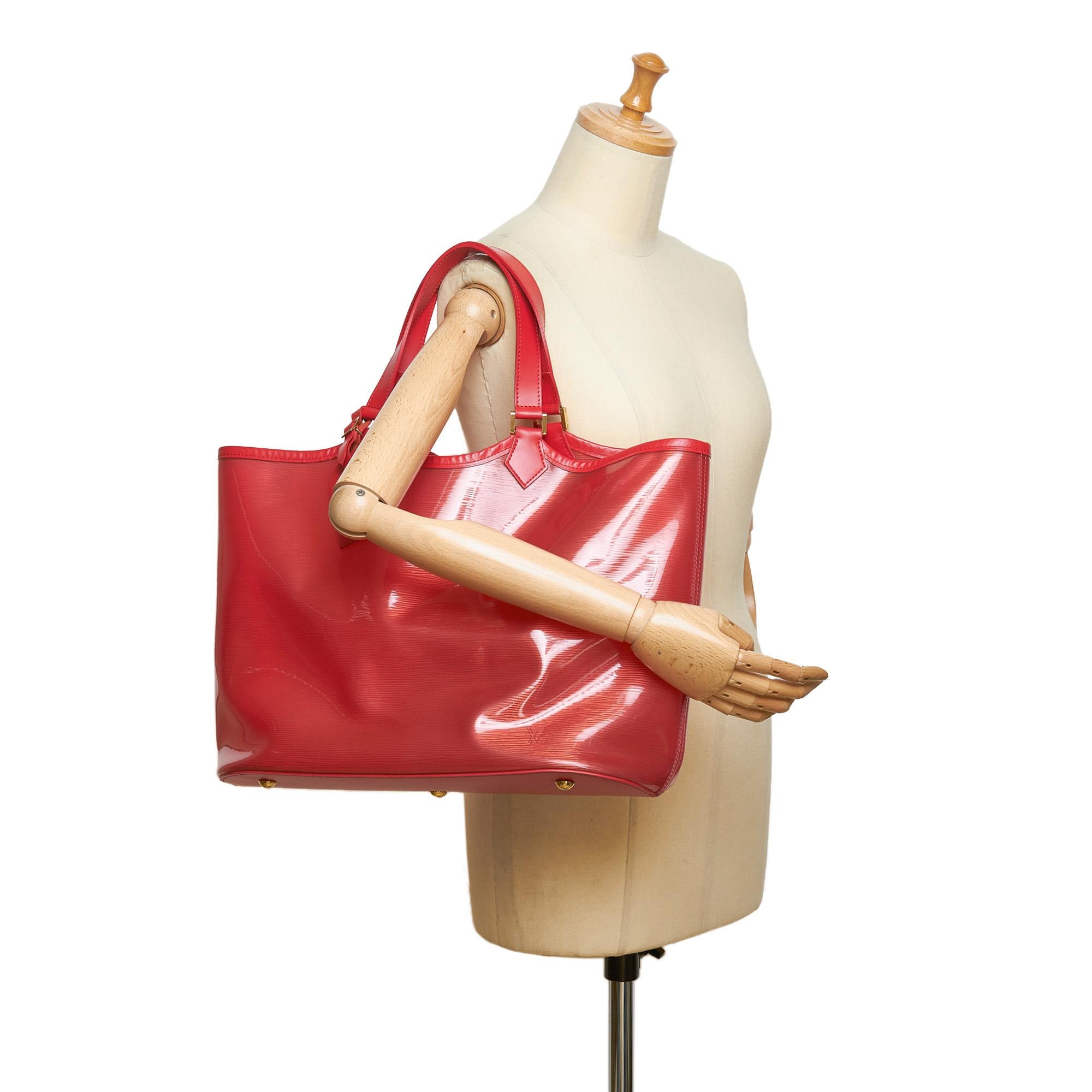 Louis Vuitton Red Epi Plage Lagoon Bay GM Bag 3