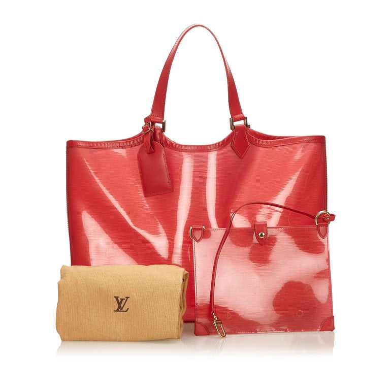 Louis Vuitton Louis Vuitton Plage Lagoon MM Red Vinyl Beach Tote Bag