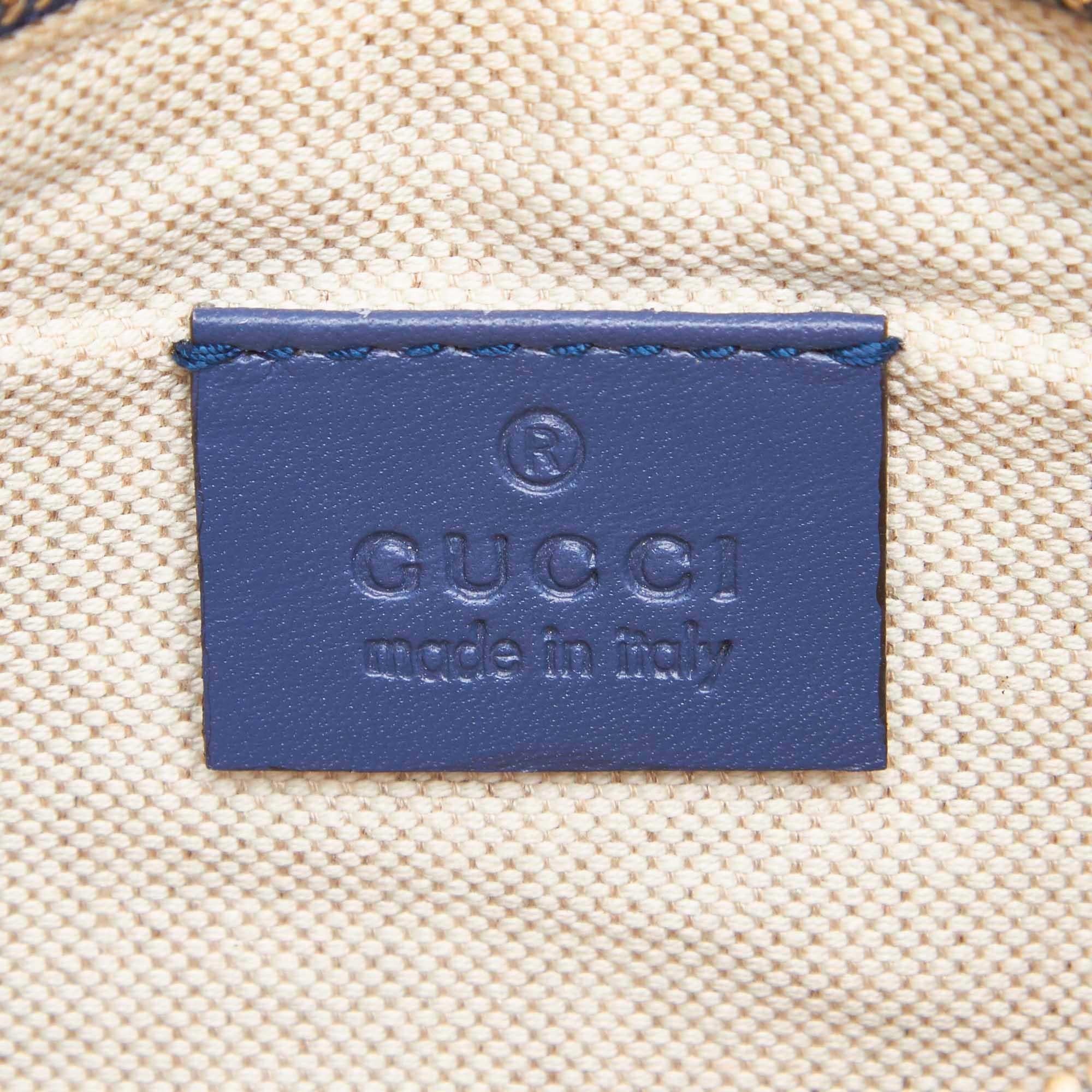 Gucci Brown Guccissima Canvas Craft Tote Bag 2