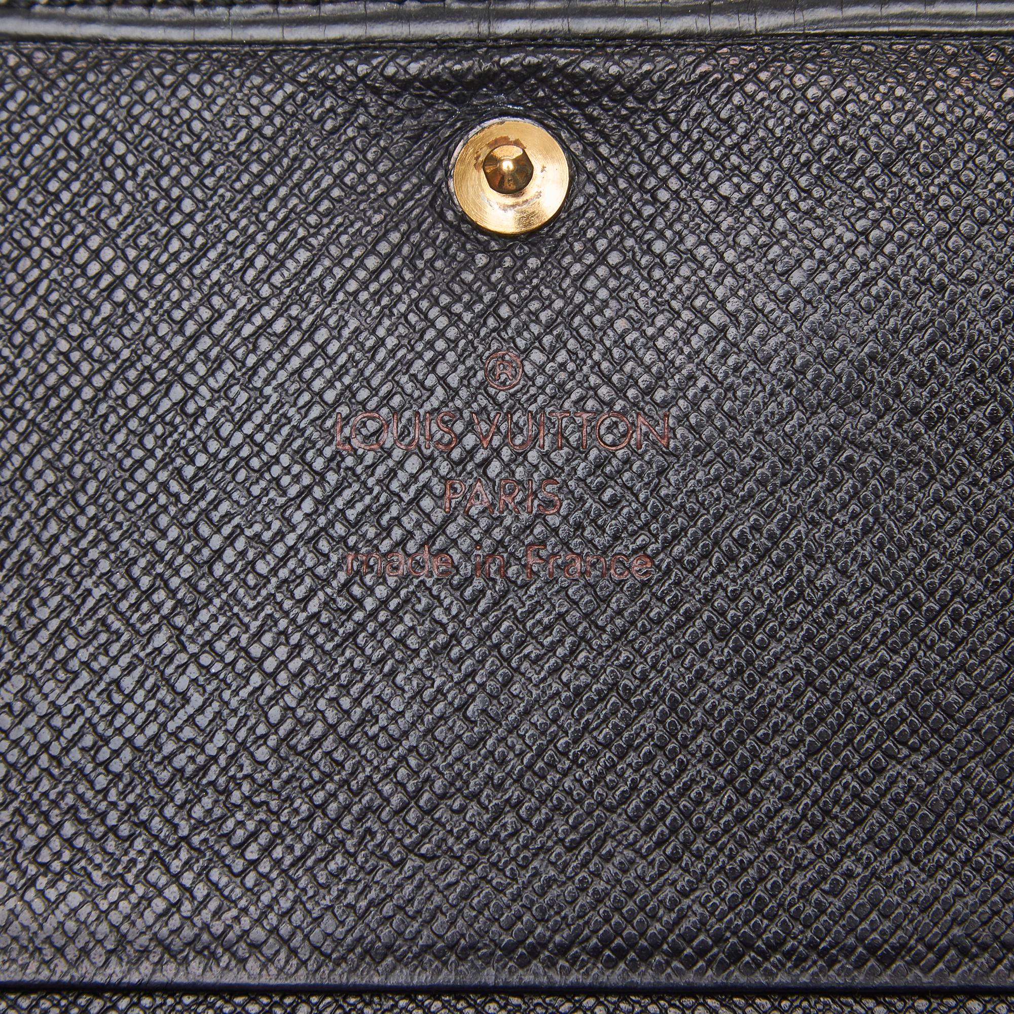 Louis Vuitton Black Epi Portefeuille Tresor Bifold Wallet For Sale 3