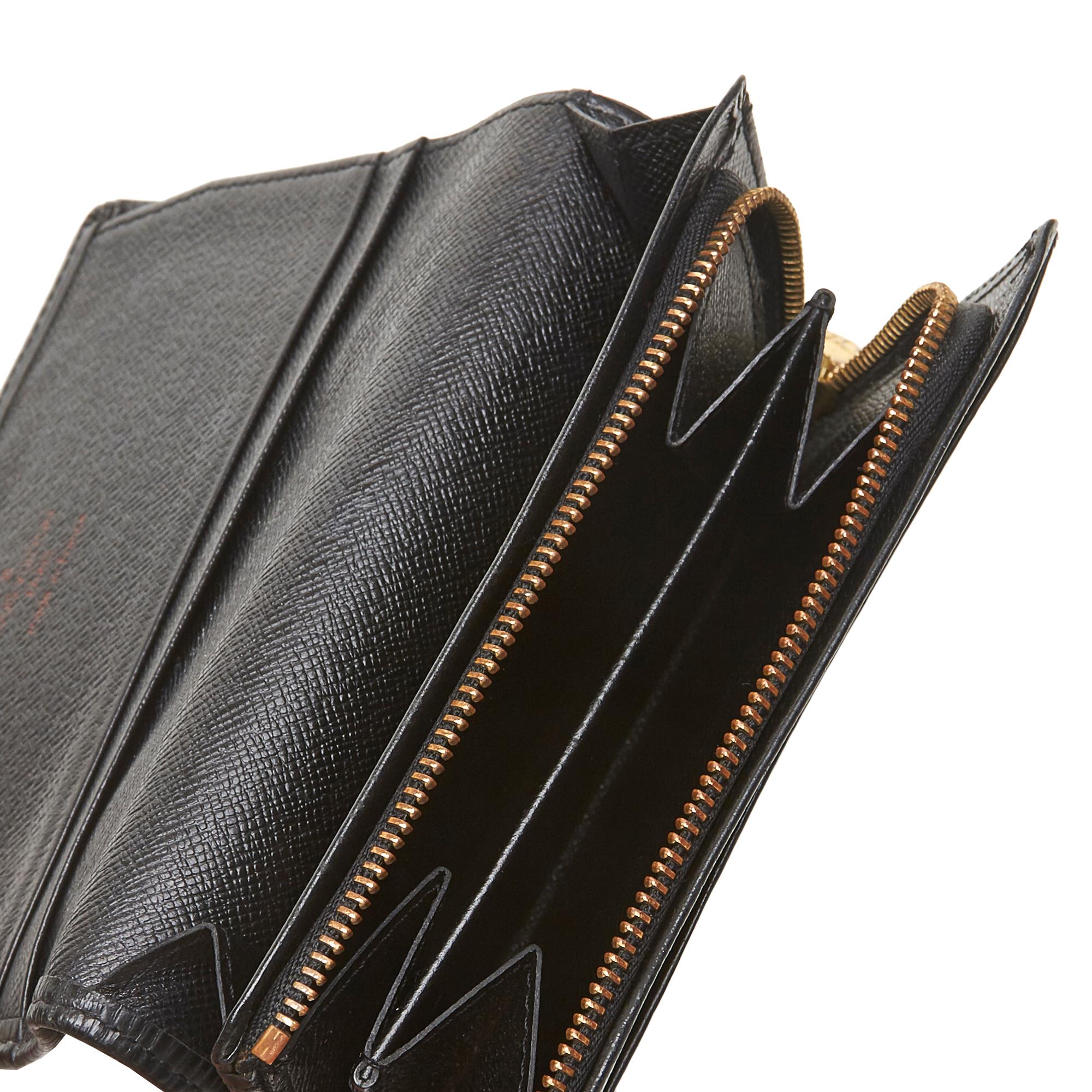 Louis Vuitton Black Epi Portefeuille Tresor Bifold Wallet For Sale 1