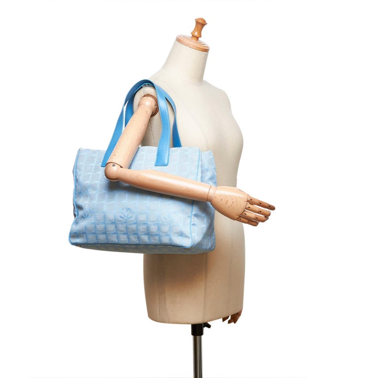 Chanel Light Blue New Travel Line MM Tote For Sale at 1stDibs | chanel ...