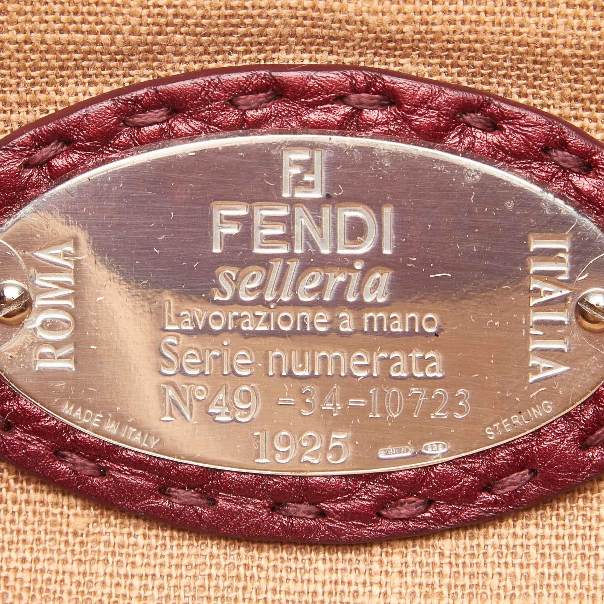 Fendi Red and Bordeau Mini Linda Handbag For Sale 1
