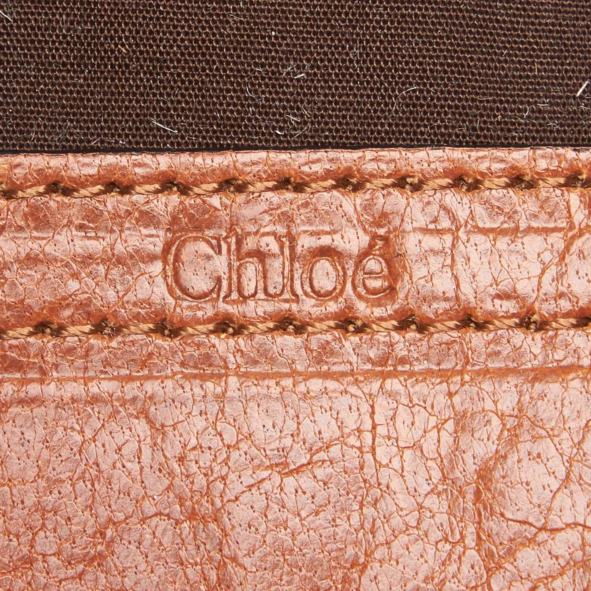 Chloe Brown Leather Crossbody Bag For Sale 2