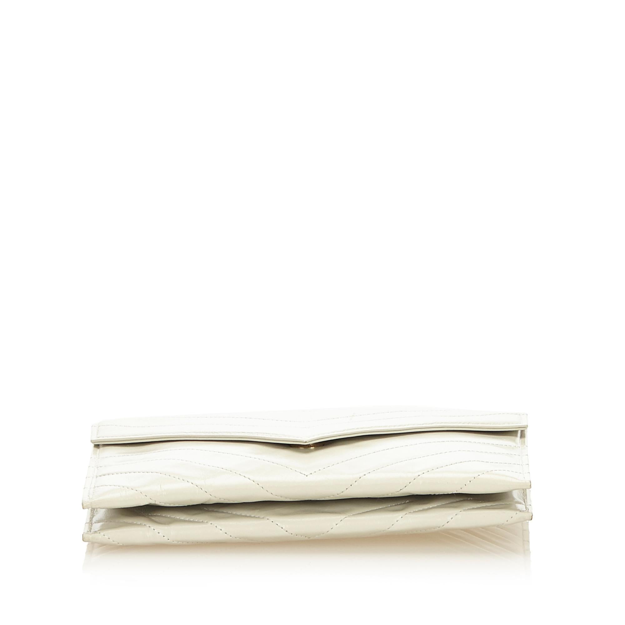 ysl clutch white