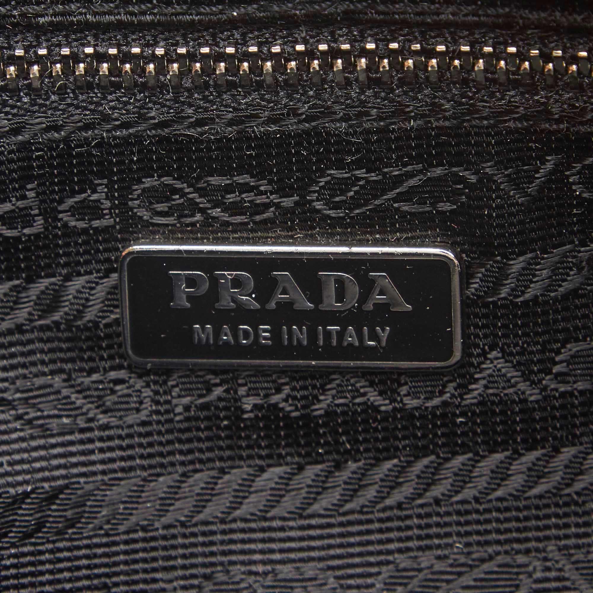 Prada Black Nylon Handbag For Sale 2