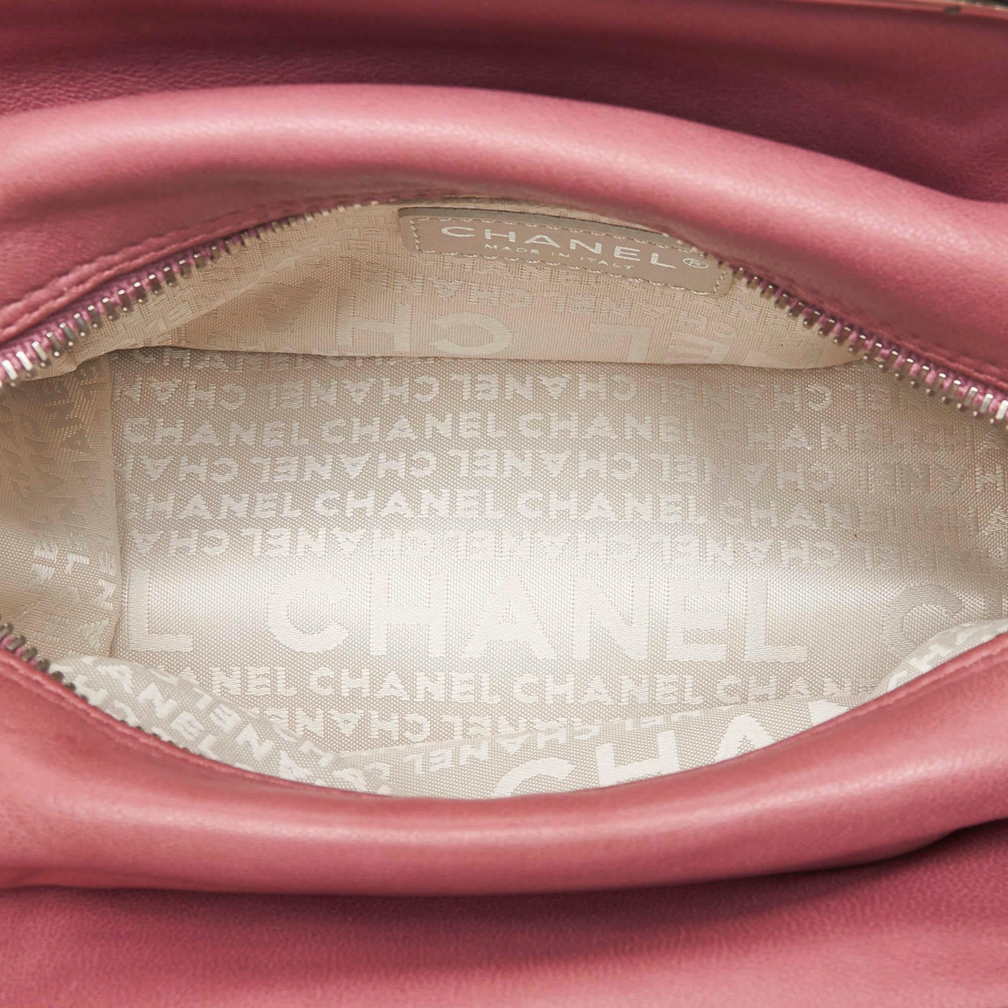 Chanel Pink Wild Stitch Lambskin Handbag 1