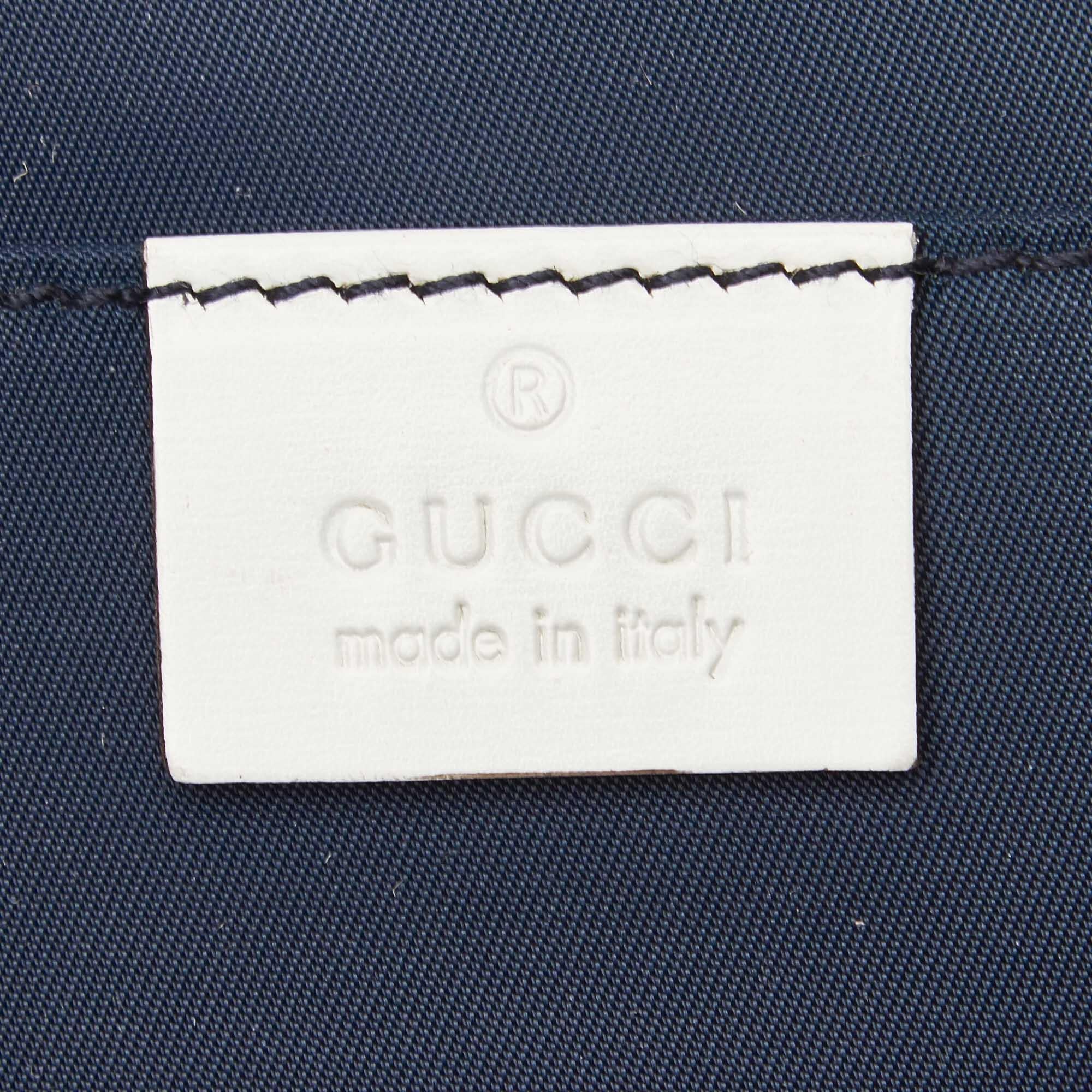Gucci Navy x White Nylon Tote Bag 1