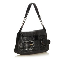 Fendi Black Leather B Bis Bag