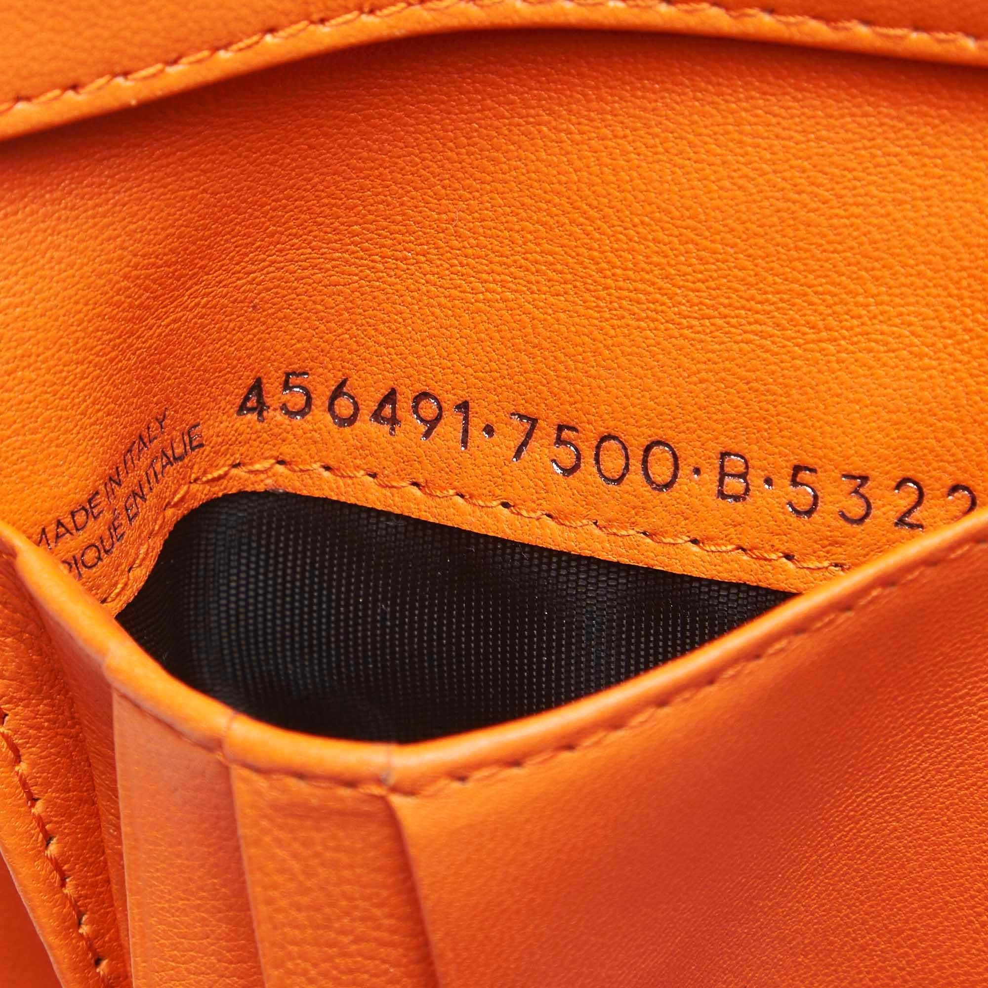 Balenciaga Orange Small Leather Wallet 3