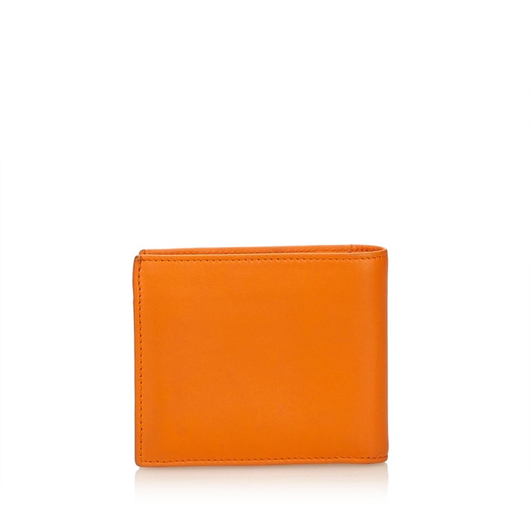 Balenciaga Orange Small Leather Wallet For Sale at 1stdibs