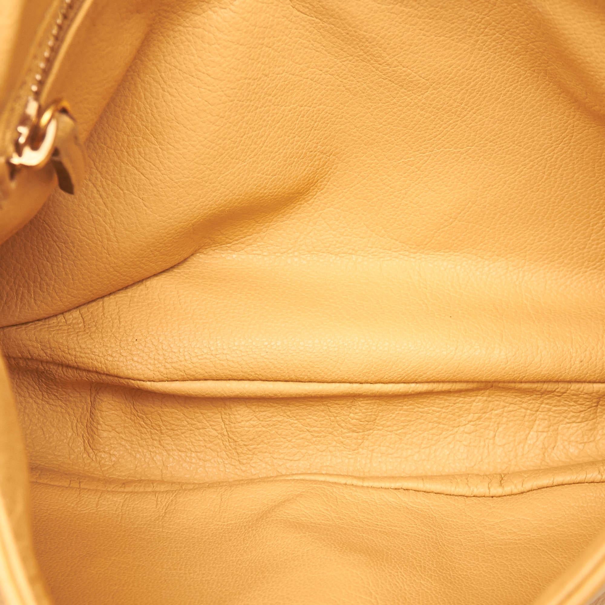 Prada Brown x Beige Leather Chain Shoulder Bag 1