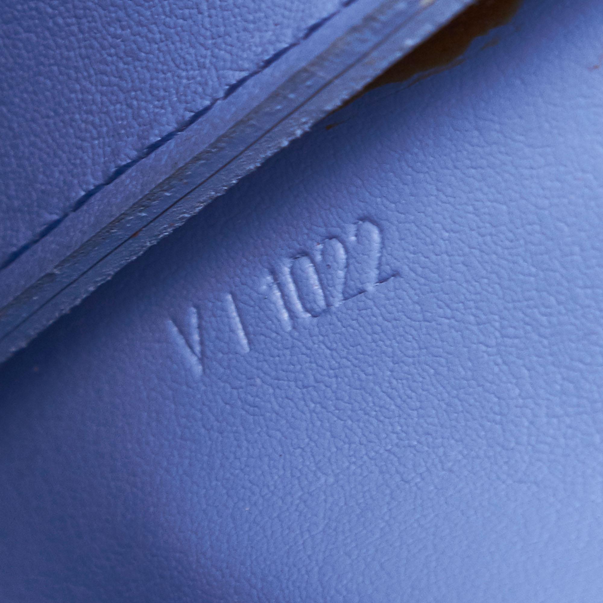 Louis Vuitton Blue Vernis Lexington Pochette In Good Condition In Orlando, FL