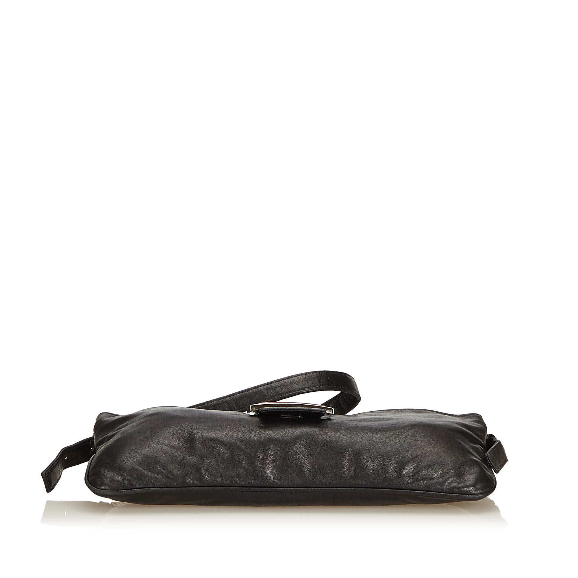 Women's or Men's Fendi Black Leather Crossbody Bag