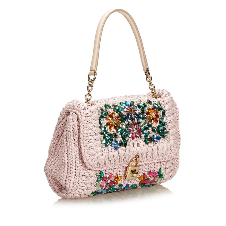 Dolce&Gabbana Pink x Multi Embellished Miss Bonita Shoulder Bag at 1stdibs