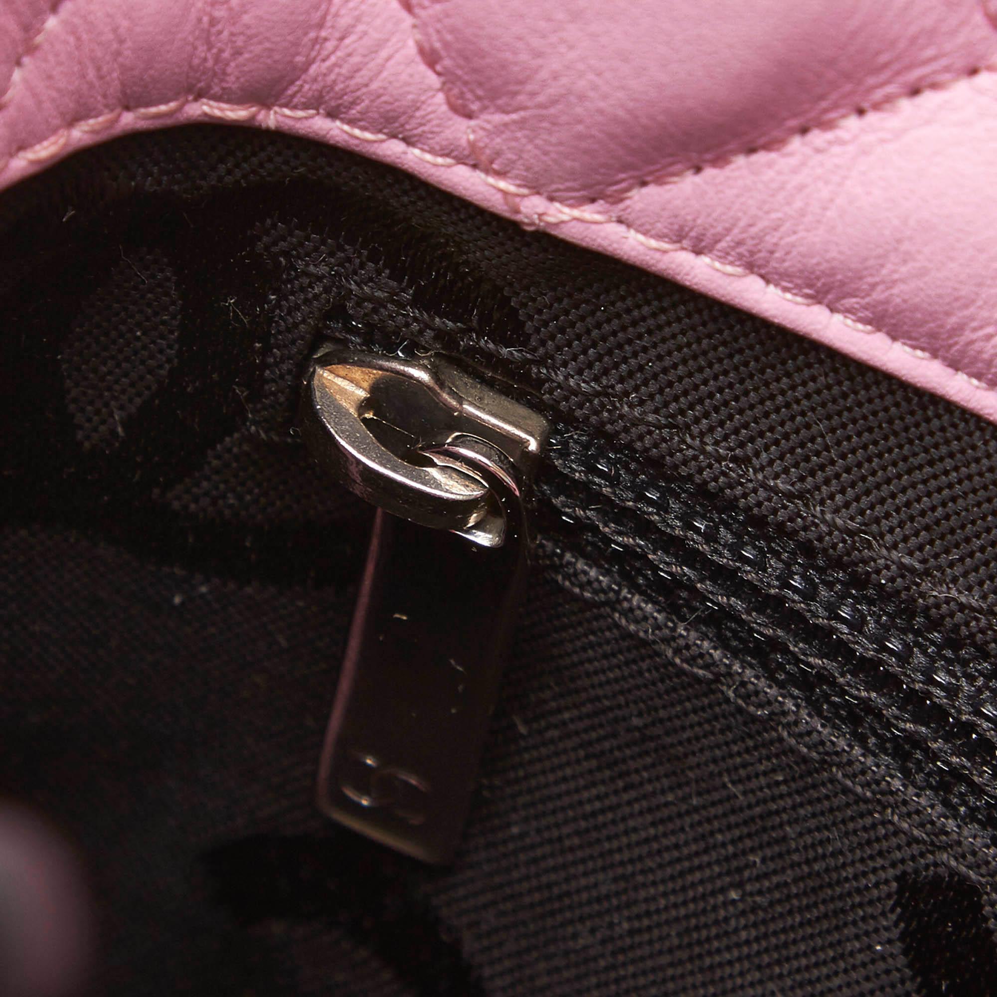 Chanel Pink x Black Cambon Ligne Petit Bucket Bag For Sale 2