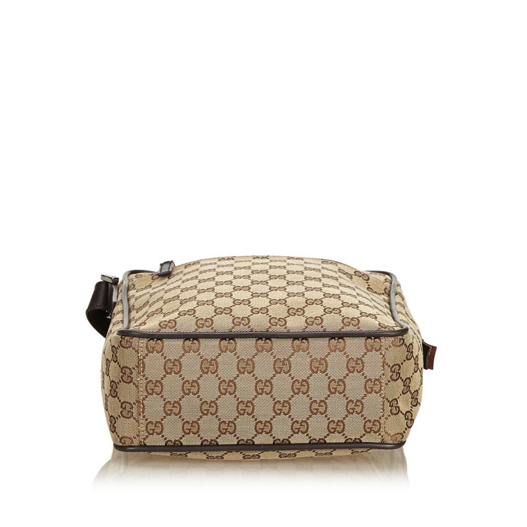 Gucci Brown Guccissima Canvas Crossbody Bag For Sale at 1stdibs