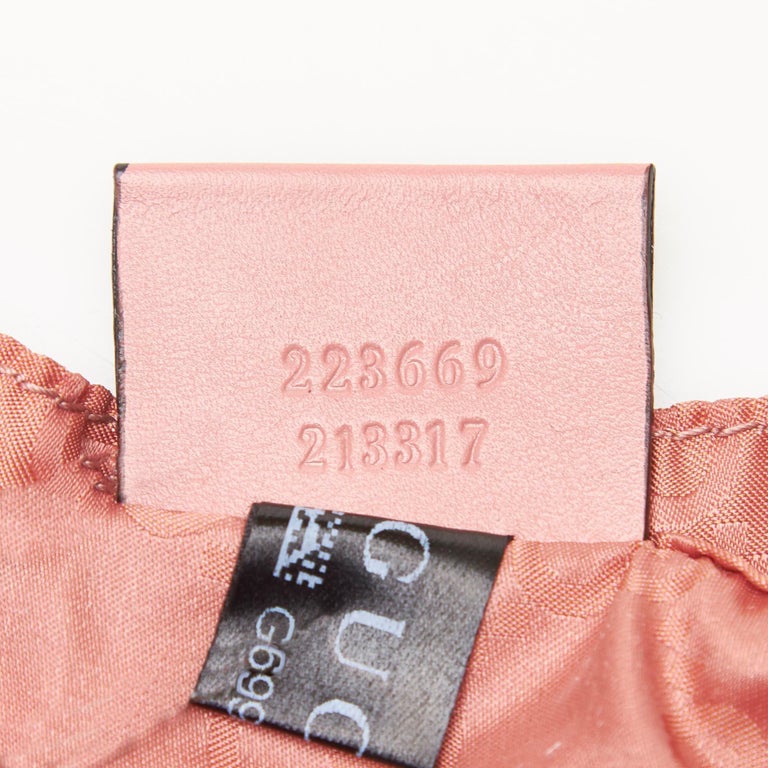 Gucci Pink Guccissima Teddy Bear Folding Shopping Bag at 1stDibs ...