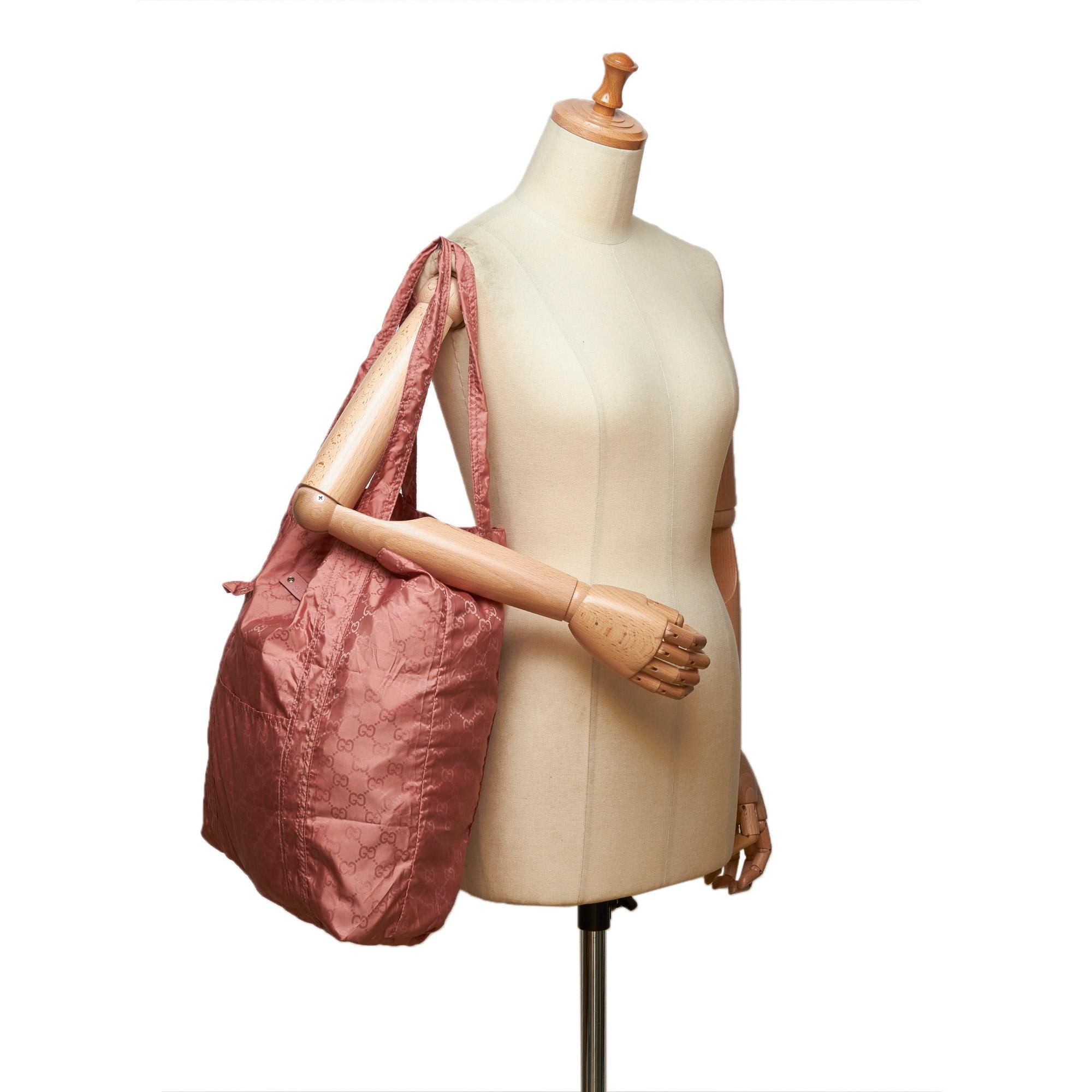 Gucci Pink Guccissima Teddy Bear Folding Shopping Bag 1