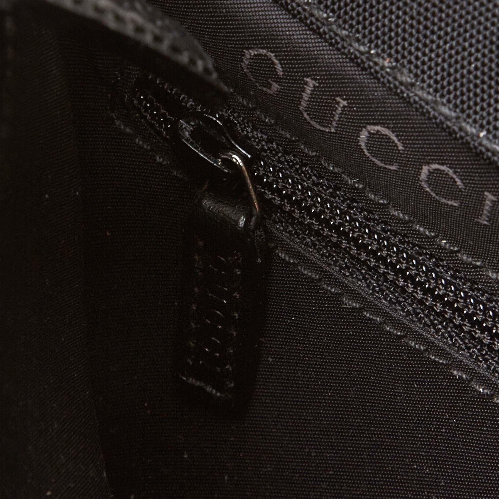 Gucci Black Bamboo Canvas Satchel For Sale 4