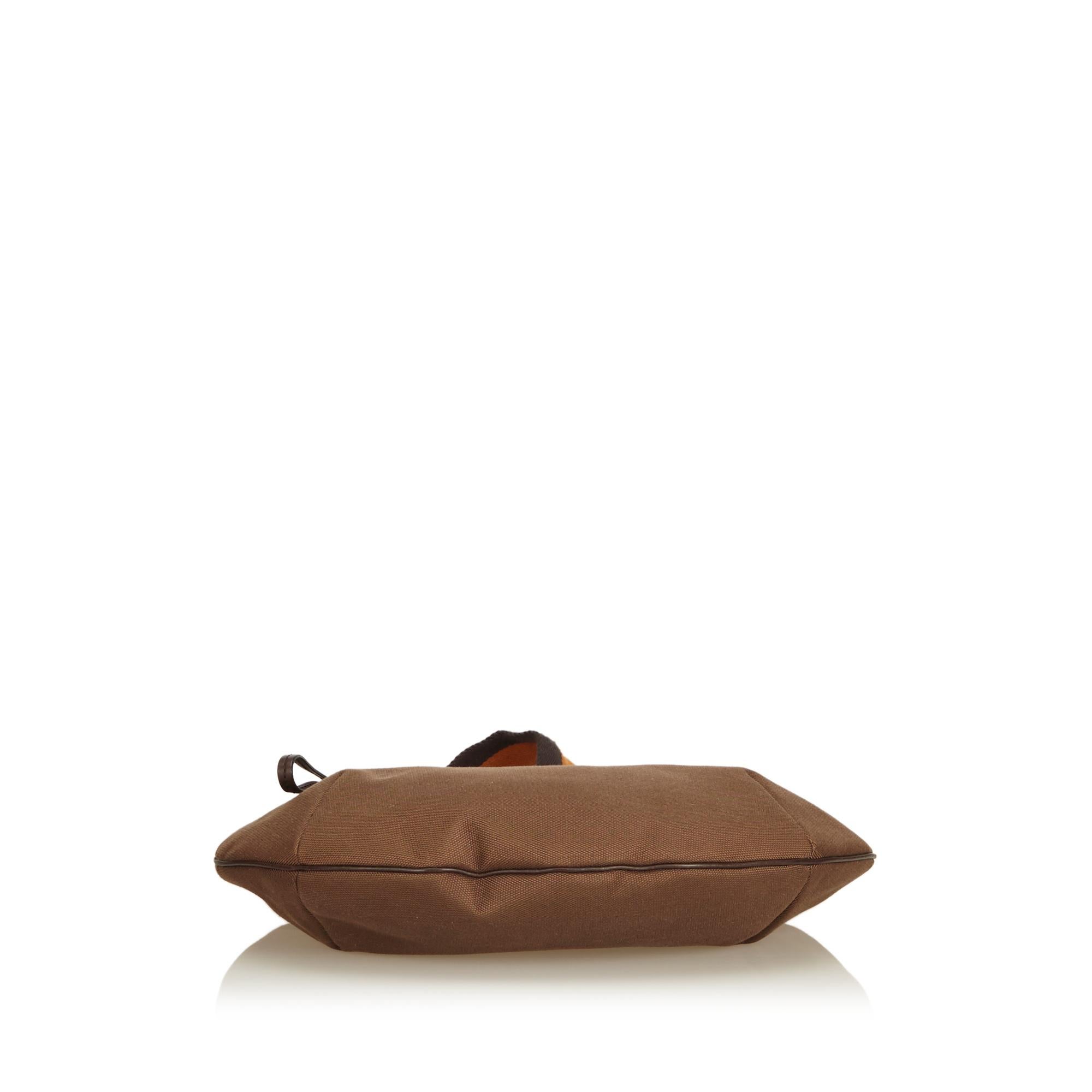 Women's or Men's Gucci Brown x Light Brown Canvas Shoulder Bag For Sale