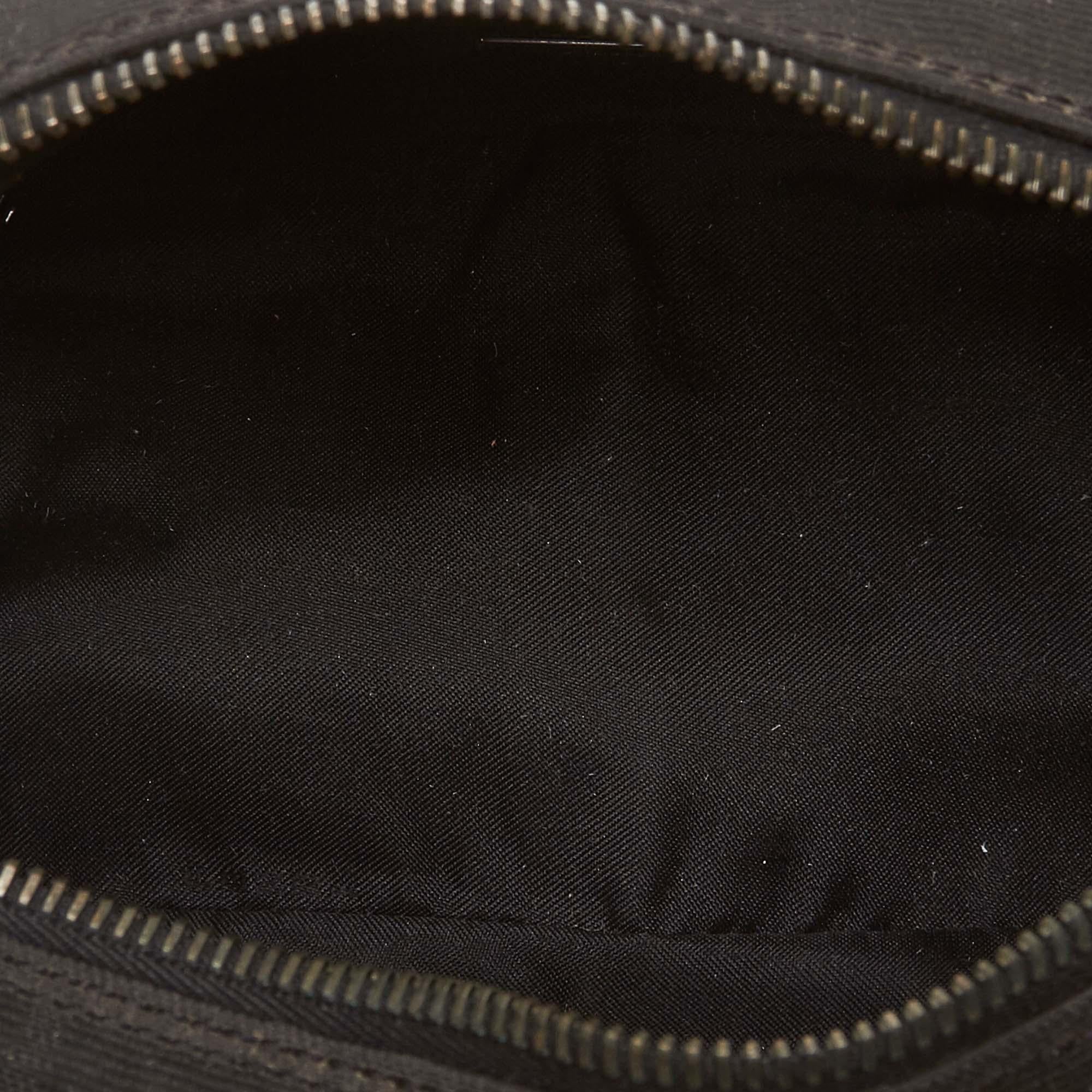 Fendi Black Zucchino Canvas Handbag For Sale 1