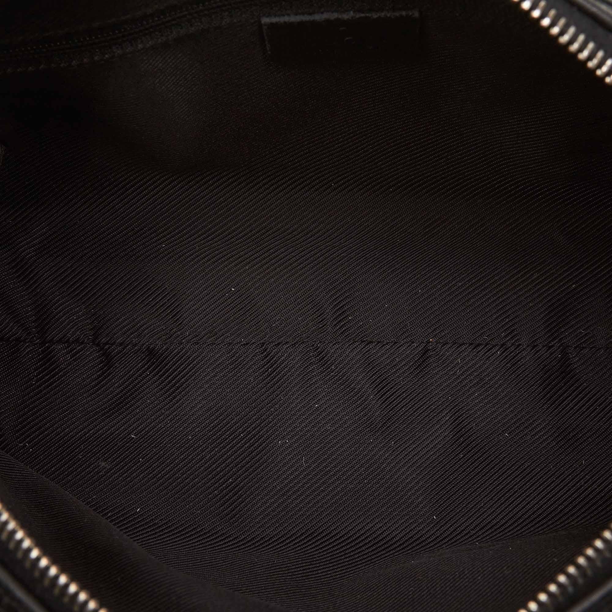 Gucci Black Guccissima Canvas Boston Bag For Sale 1