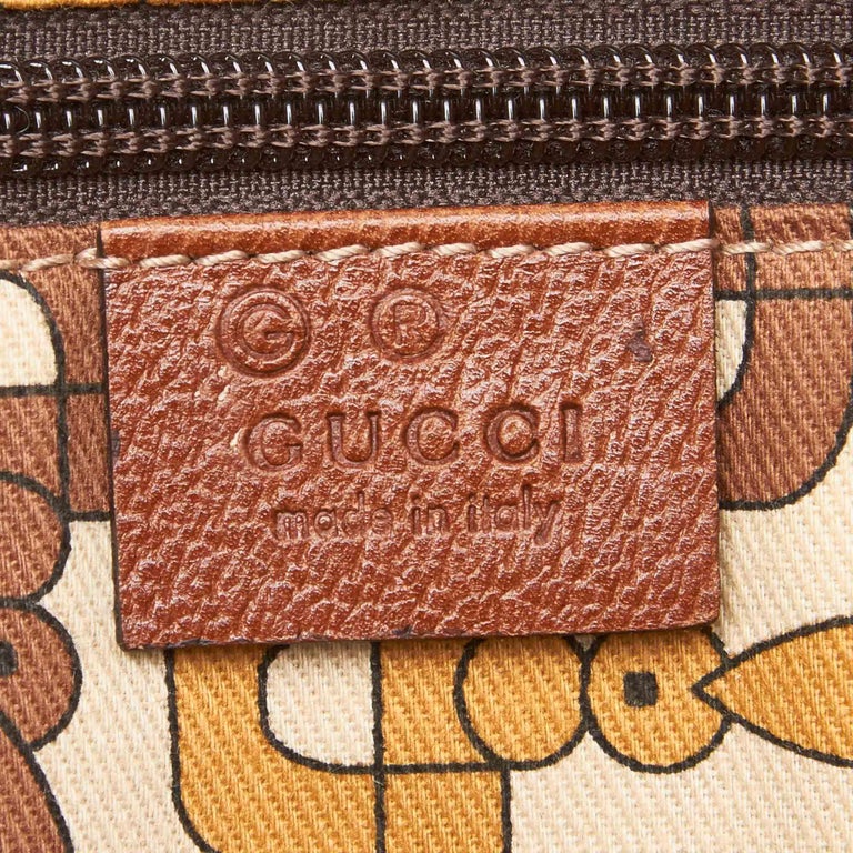 Gucci Brown x Beige Canvas Crossbody Bag For Sale at 1stdibs